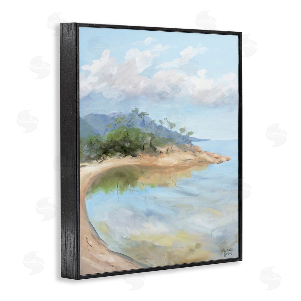 Meredith Howse Soft Beach Painting Black Framed Giclee Wall Art Print