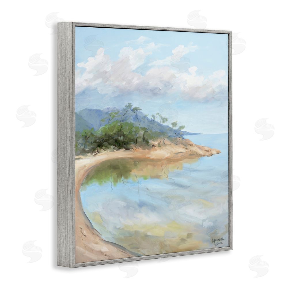Meredith Howse Soft Beach Painting Gray Framed Giclee Wall Art Print