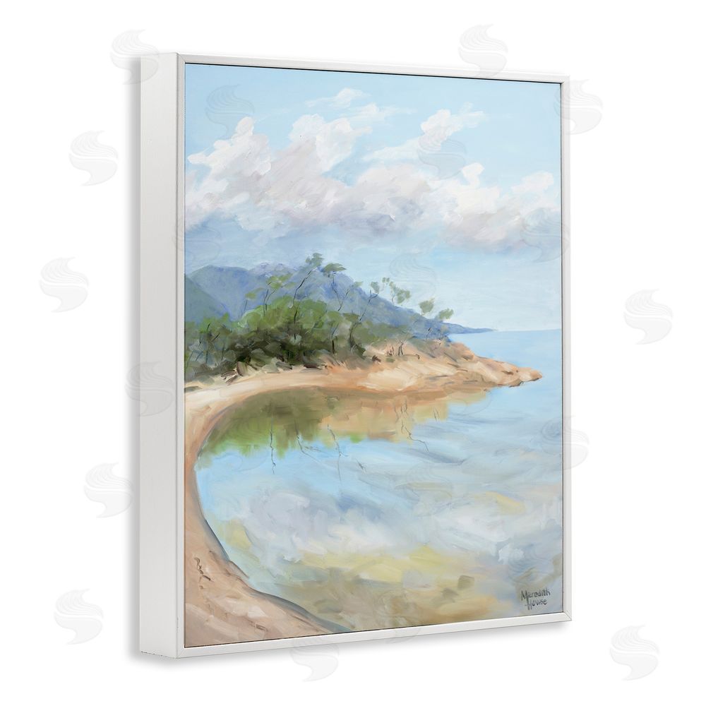 Meredith Howse Soft Beach Painting White Framed Giclee Wall Art Print