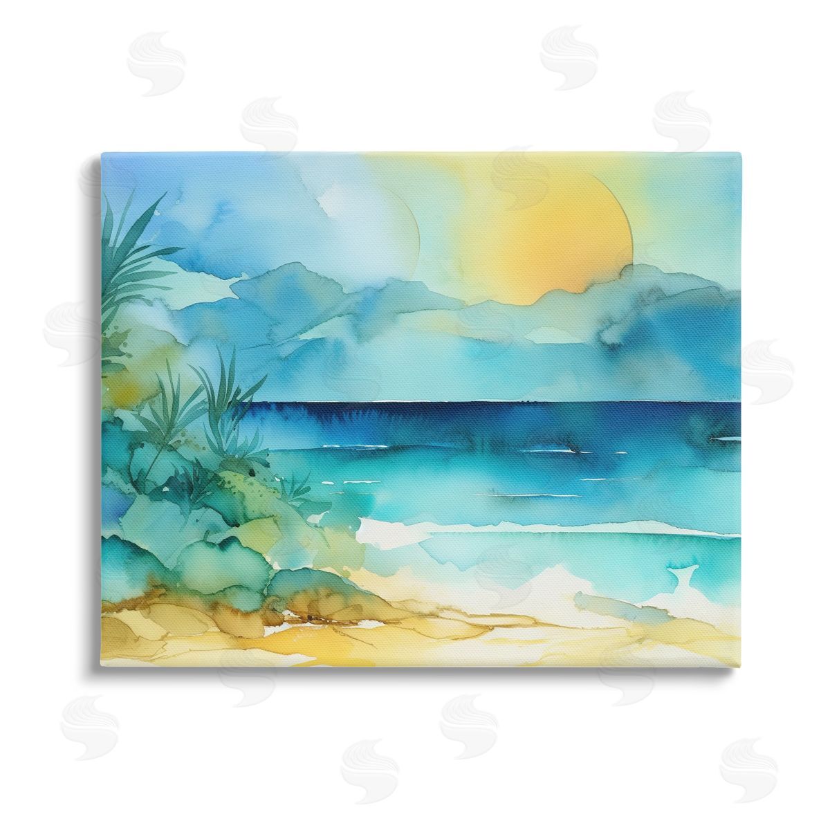 Andrea Haase Abstract Sun on Beach Canvas Wall Art Print