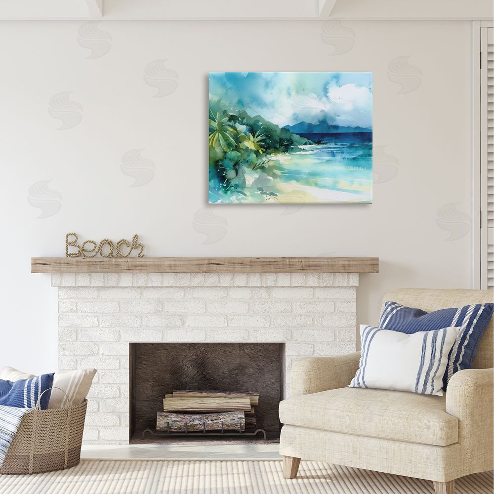Andrea Haase Abstract Tropical Landscape Canvas Wall Art Print in Room