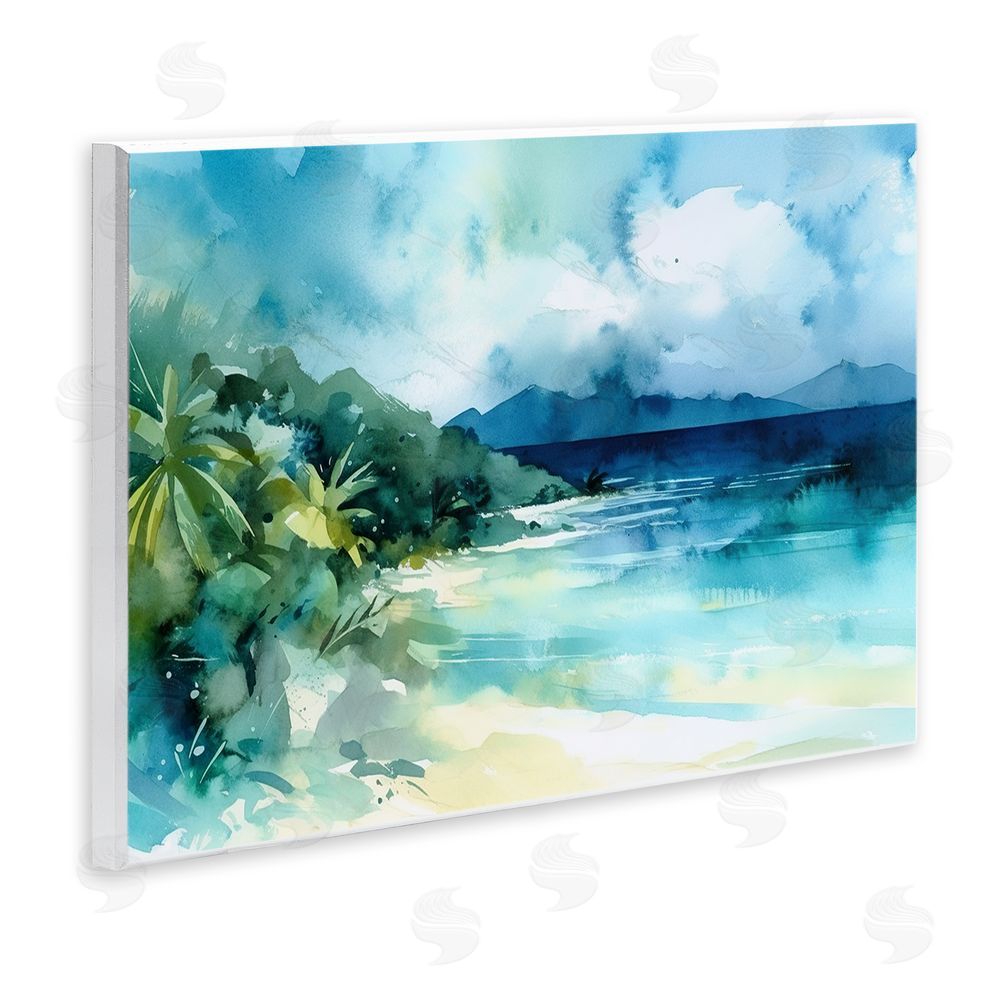 Andrea Haase Abstract Tropical Landscape Wooden Wall Plaque Art Print
