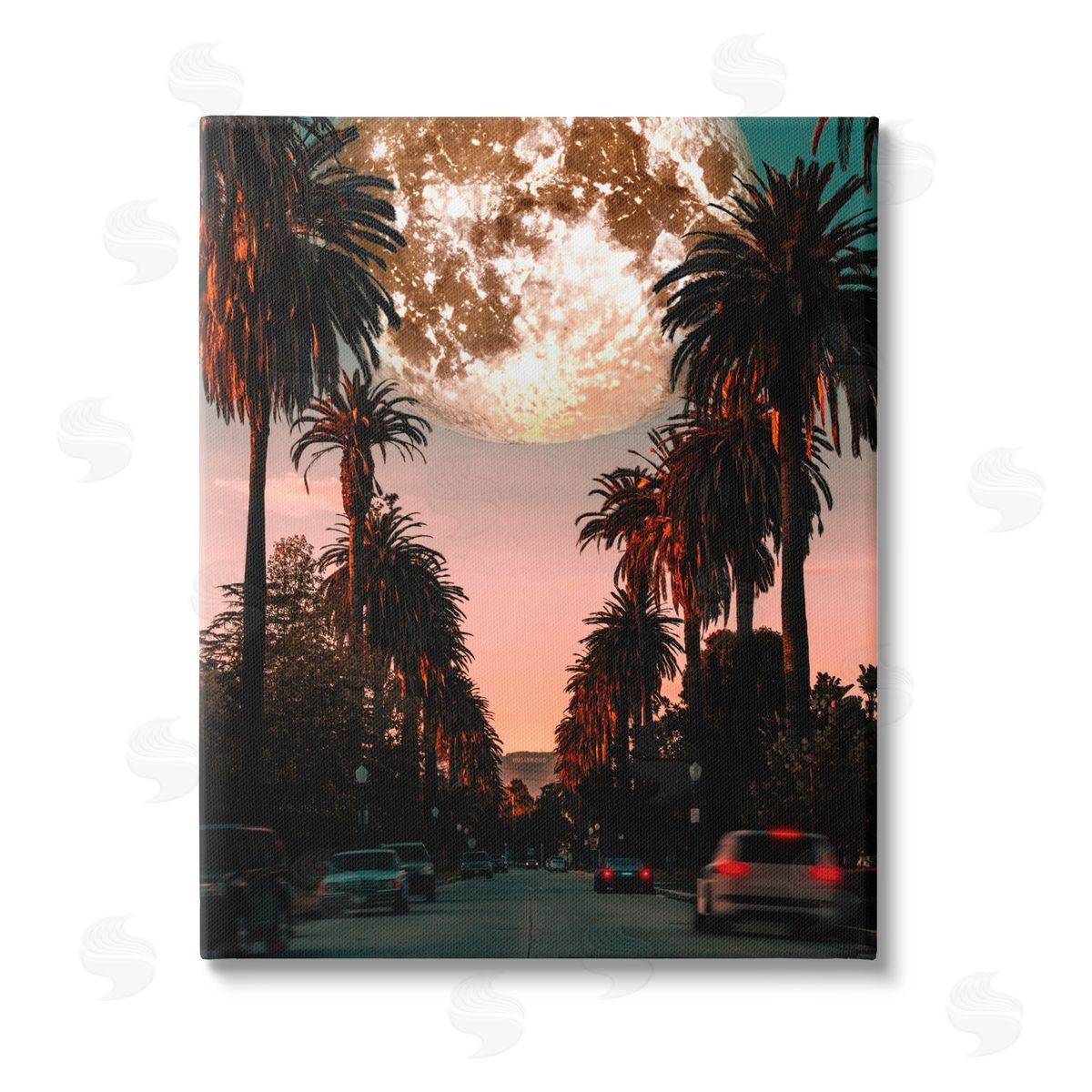 Ziwei Li Tropical Moon Sunset Canvas Wall Art Print