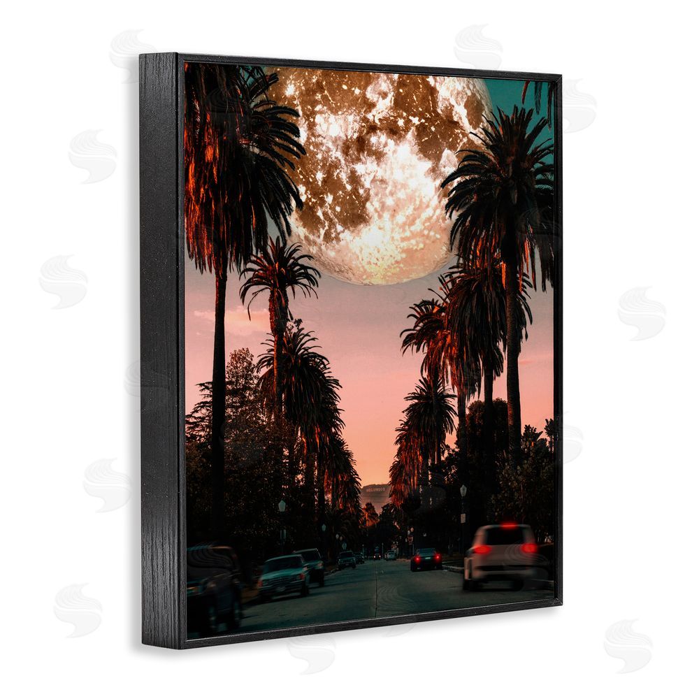 Ziwei Li Tropical Moon Sunset Black Framed Giclee Wall Art Print