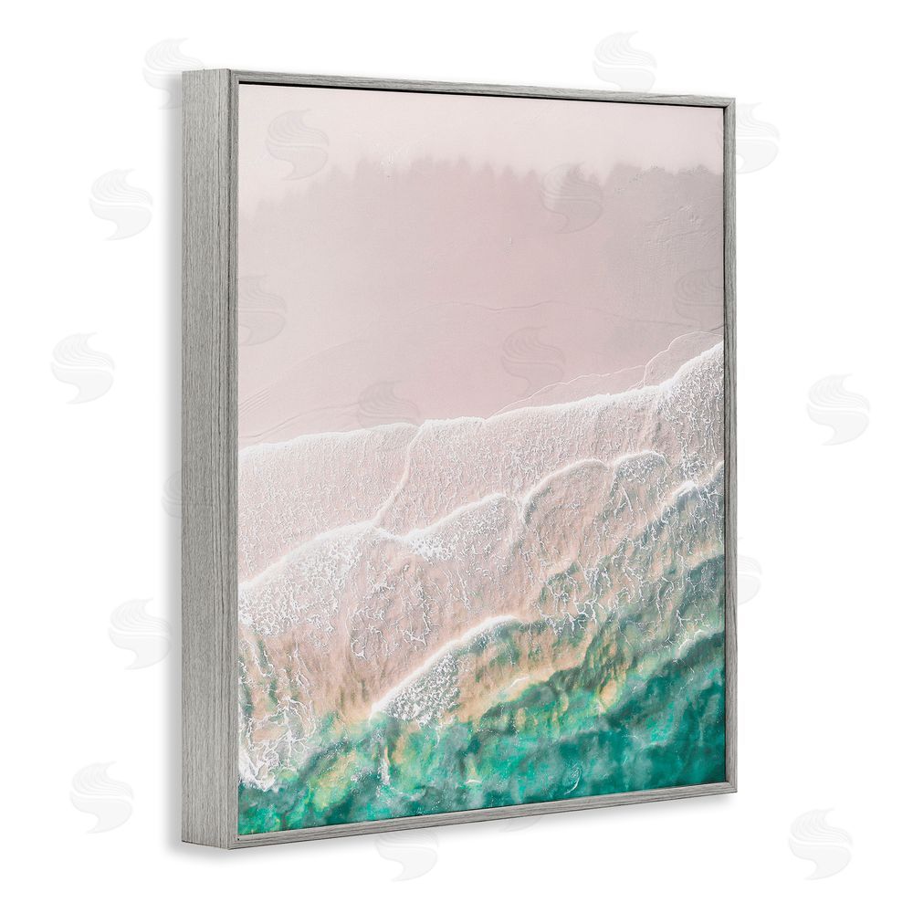 Incado Modern Beach Foam Gray Framed Giclee Wall Art Print