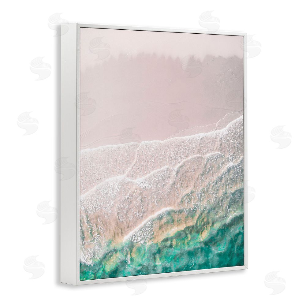 Incado Modern Beach Foam White Framed Giclee Wall Art Print