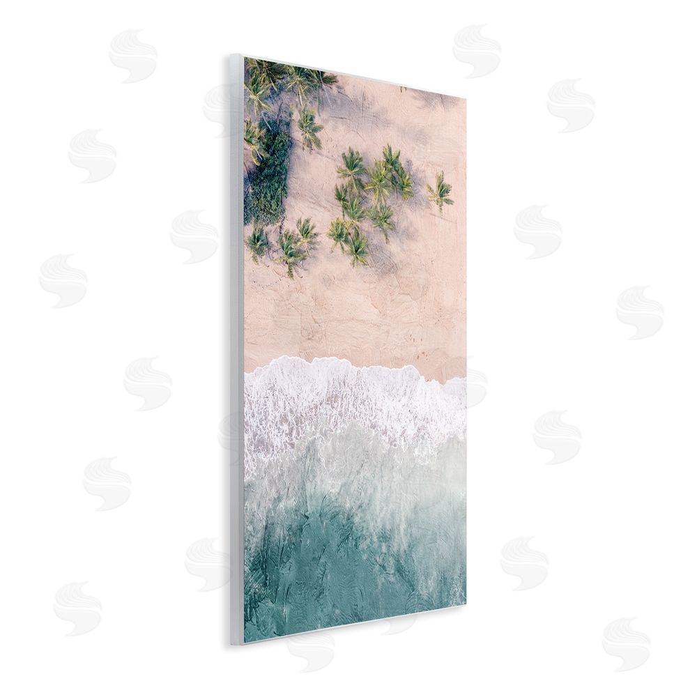 Kim Allen Aerial Tropical Beach Wooden Wall Plaque Art Print
