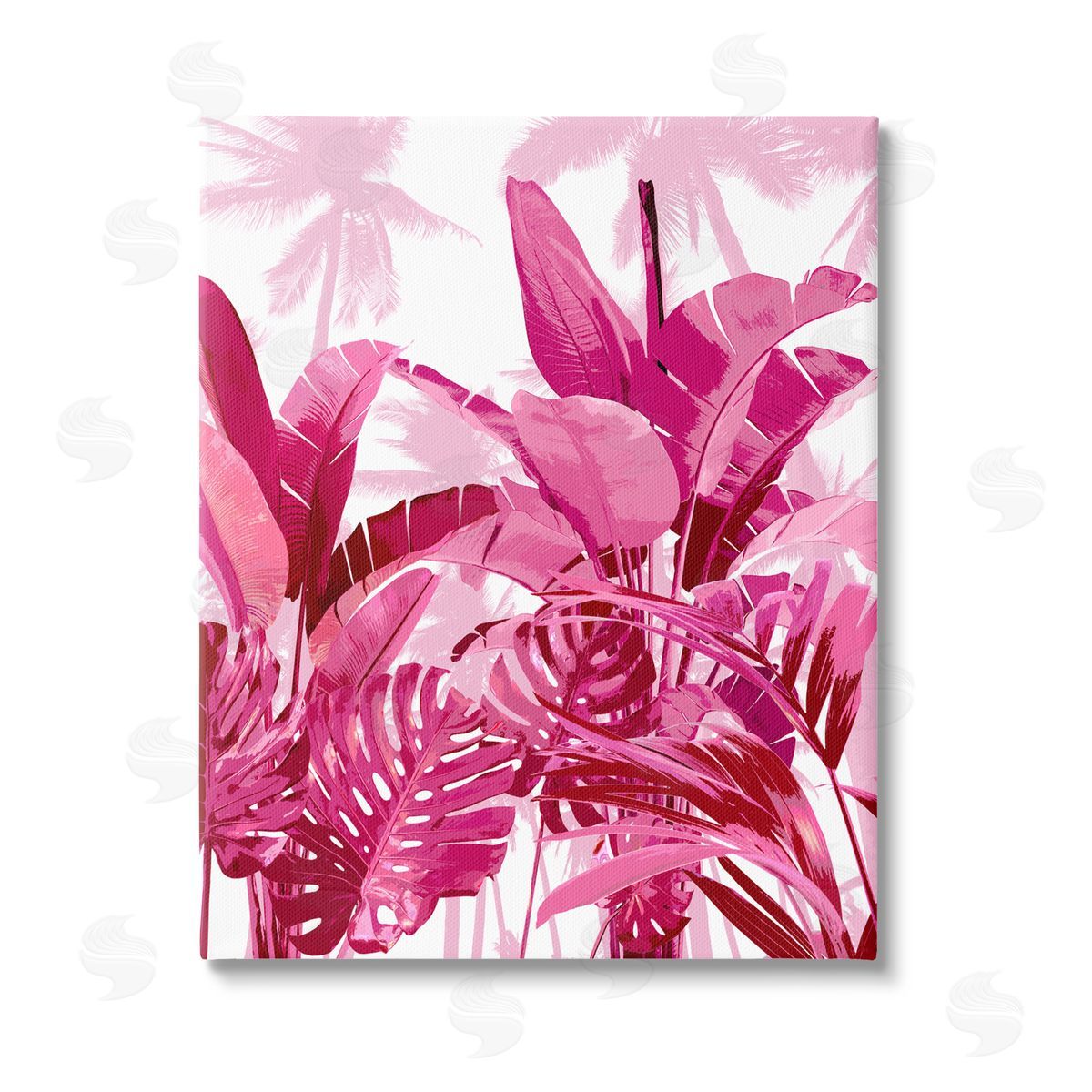 Kristen Drew Modern Pink Palms Canvas Wall Art Print