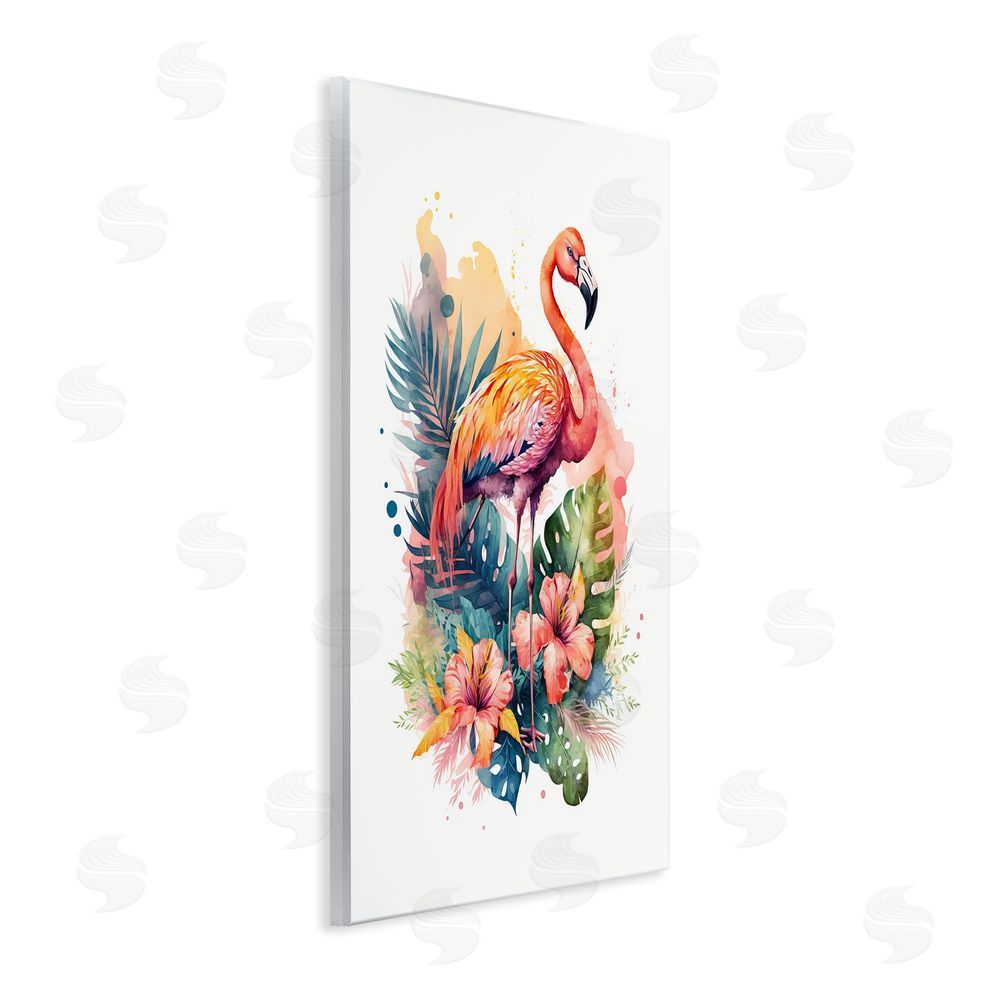 LSR Design Studio Modern Tropical Flamingo Wooden Wall Plaque Art Print