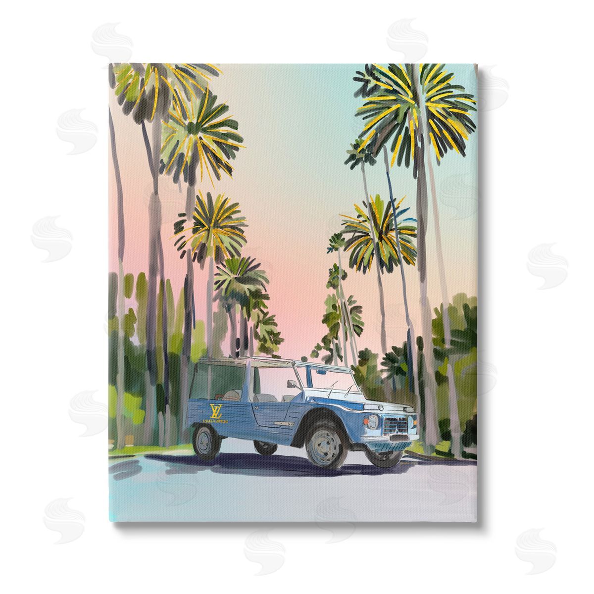 Amelia Noyes Glam Summer Truck Canvas Wall Art Print