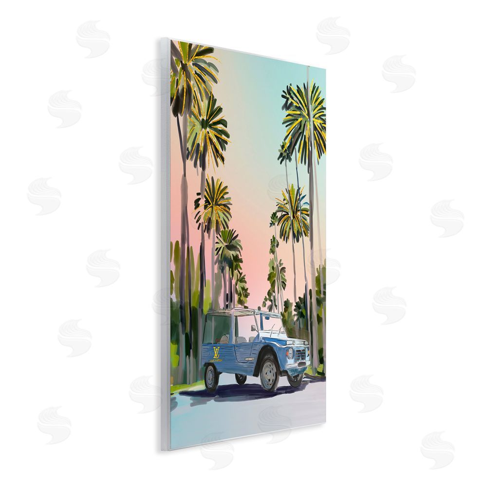 Amelia Noyes Glam Summer Truck Wooden Wall Plaque Art Print