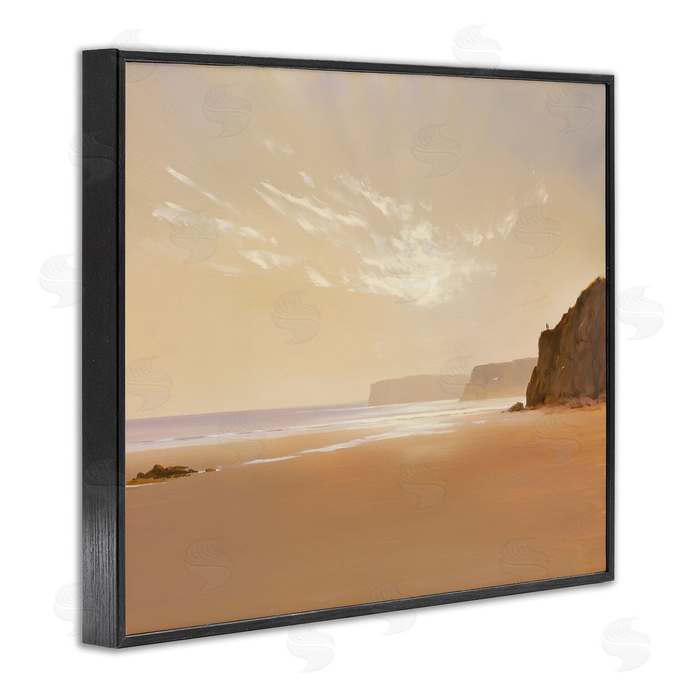 Lee Spencer Brown Beach Landscape Black Framed Giclee Wall Art Print