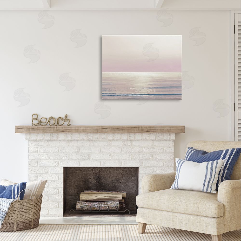 Maggie Olsen Pastel Ocean Horizon Canvas Wall Art Print in Room
