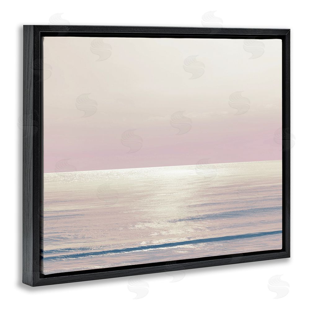 Maggie Olsen Pastel Ocean Horizon Black Floating Frame Canvas Wall Art Print