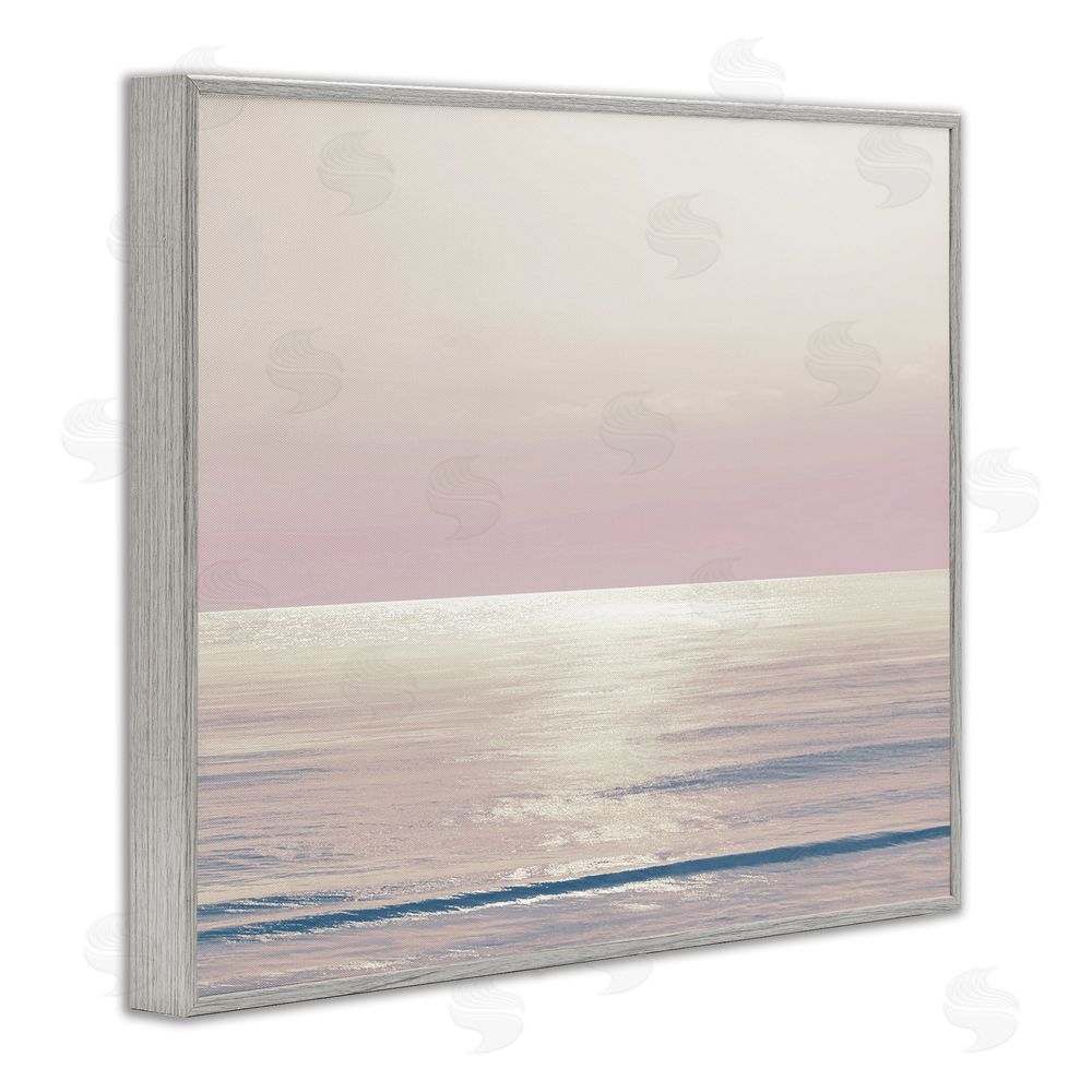 Maggie Olsen Pastel Ocean Horizon Gray Framed Giclee Wall Art Print