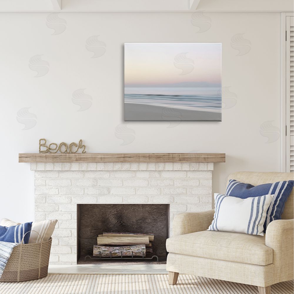 Maggie Olsen Beach Shore Sunrise Canvas Wall Art Print in Room