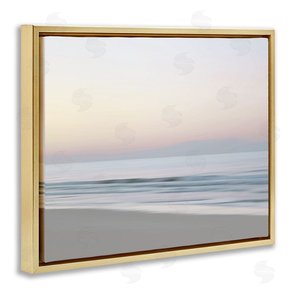Maggie Olsen Beach Shore Sunrise Gold Floating Frame Canvas Wall Art Print