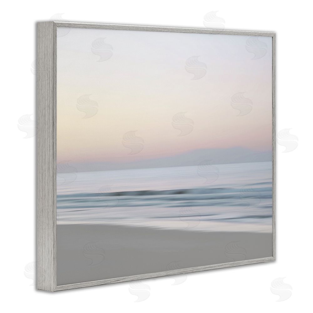 Maggie Olsen Beach Shore Sunrise Gray Framed Giclee Wall Art Print