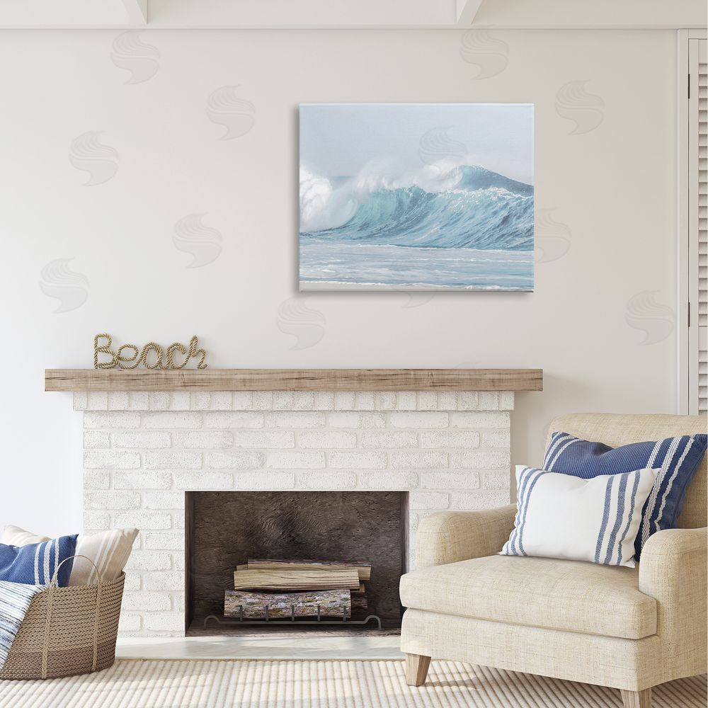 Maggie Olsen Ocean Tsunami Waves Canvas Wall Art Print in Room