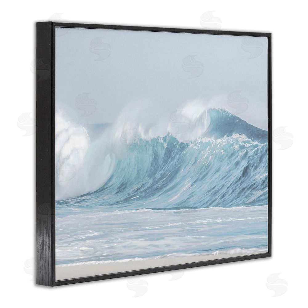 Maggie Olsen Ocean Tsunami Waves Black Framed Giclee Wall Art Print