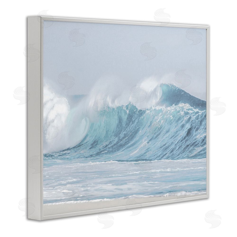 Maggie Olsen Ocean Tsunami Waves White Framed Giclee Wall Art Print