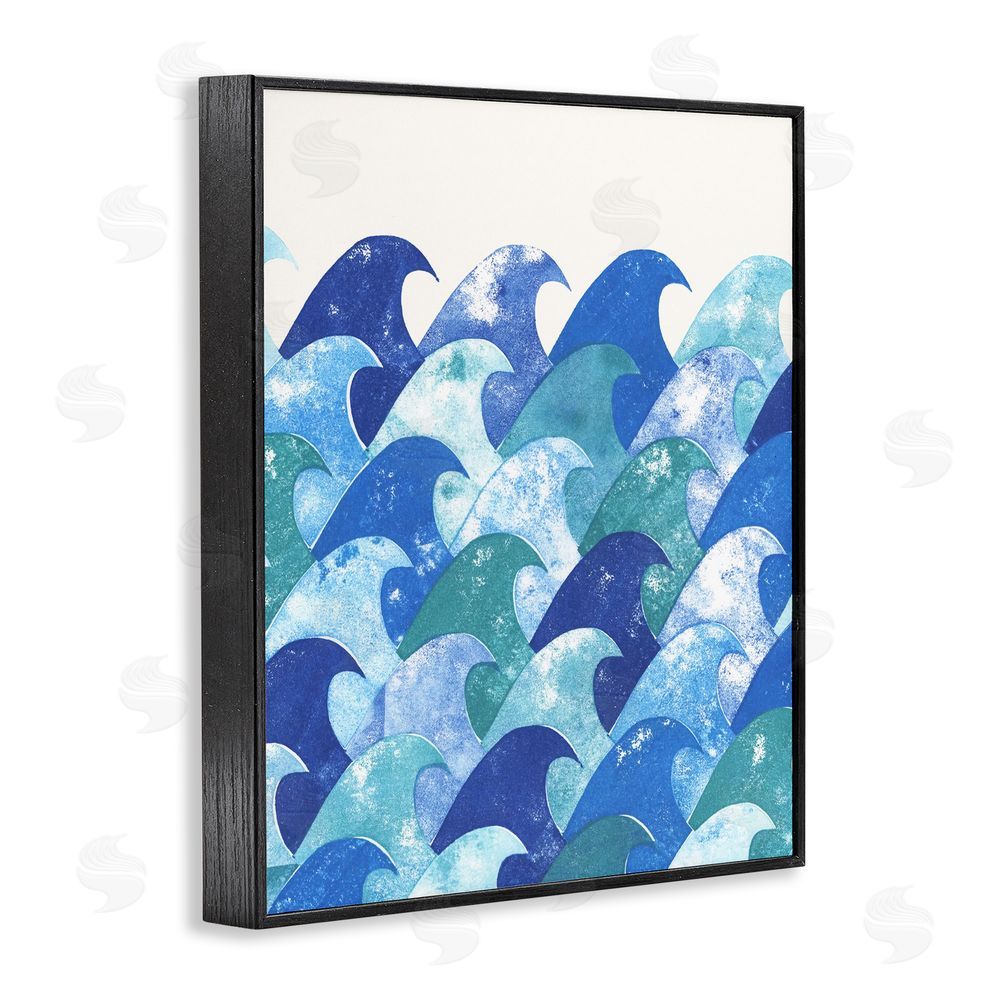 Marie le Moal Abstract Sea Waves Black Framed Giclee Wall Art Print