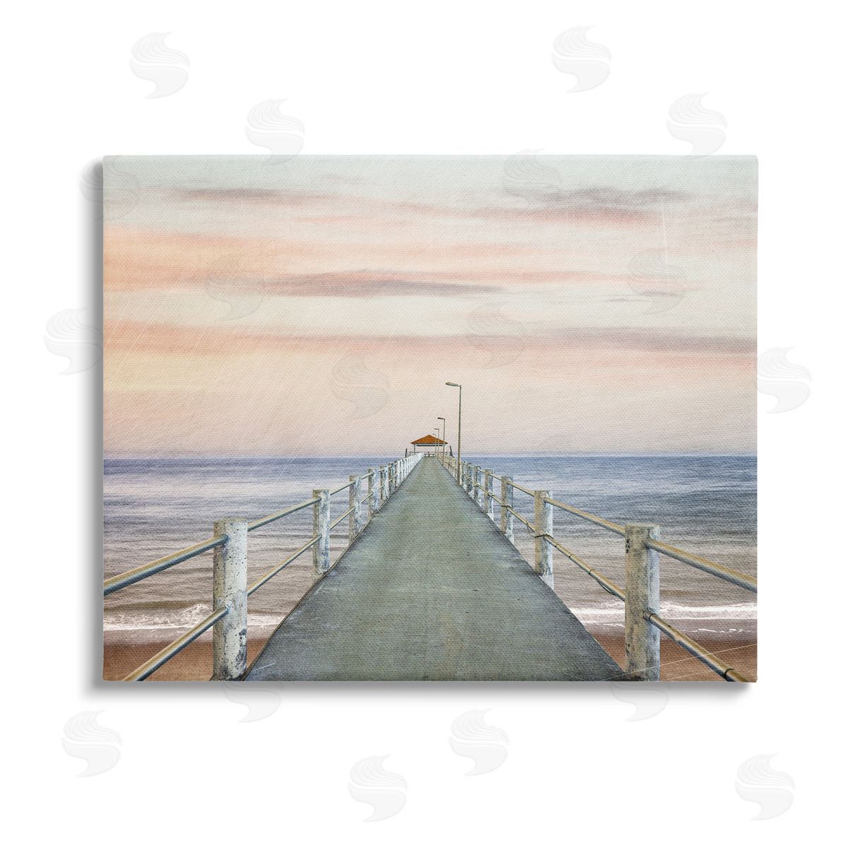 Marcus Prime Nautical Pier Walkway Canvas Wall Art Print