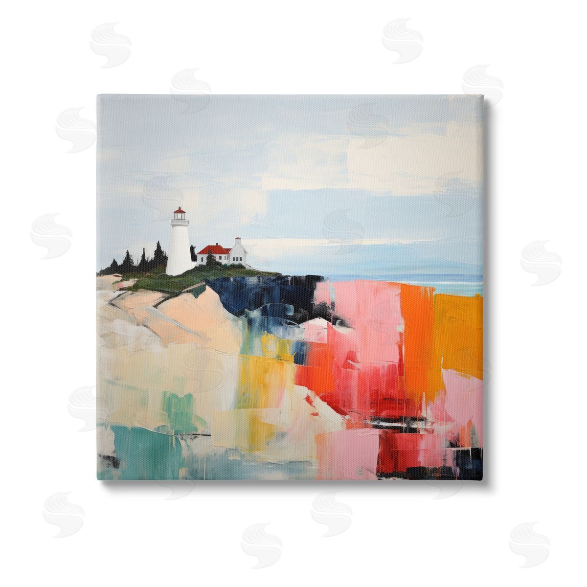 Irena Orlov Abstract Lighthouse View Canvas Wall Art
