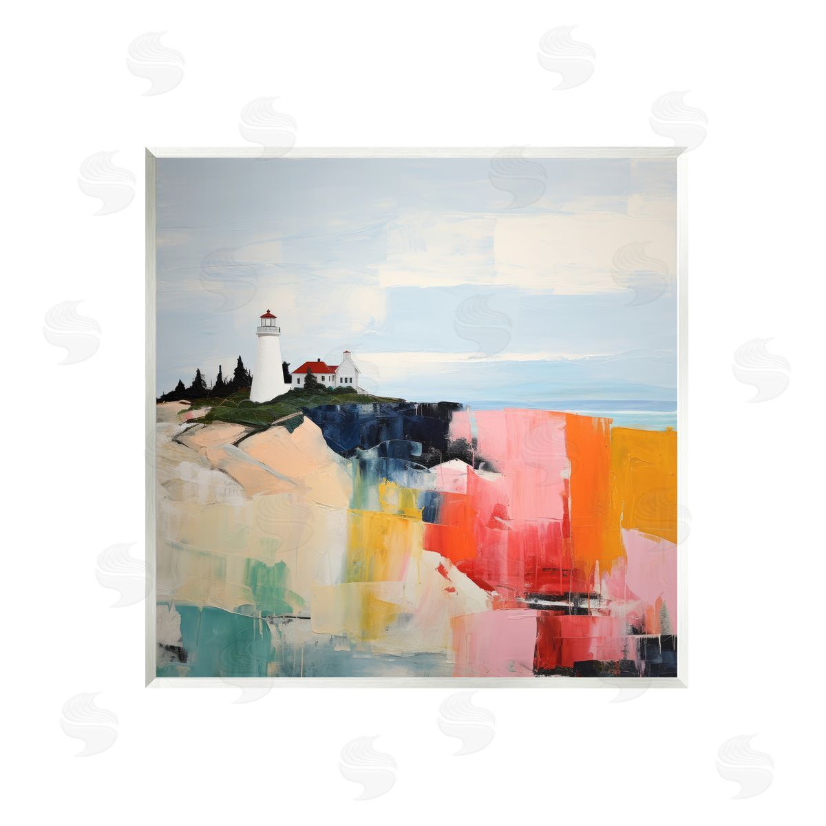 Irena Orlov Abstract Lighthouse View Wall Plaque Artside_