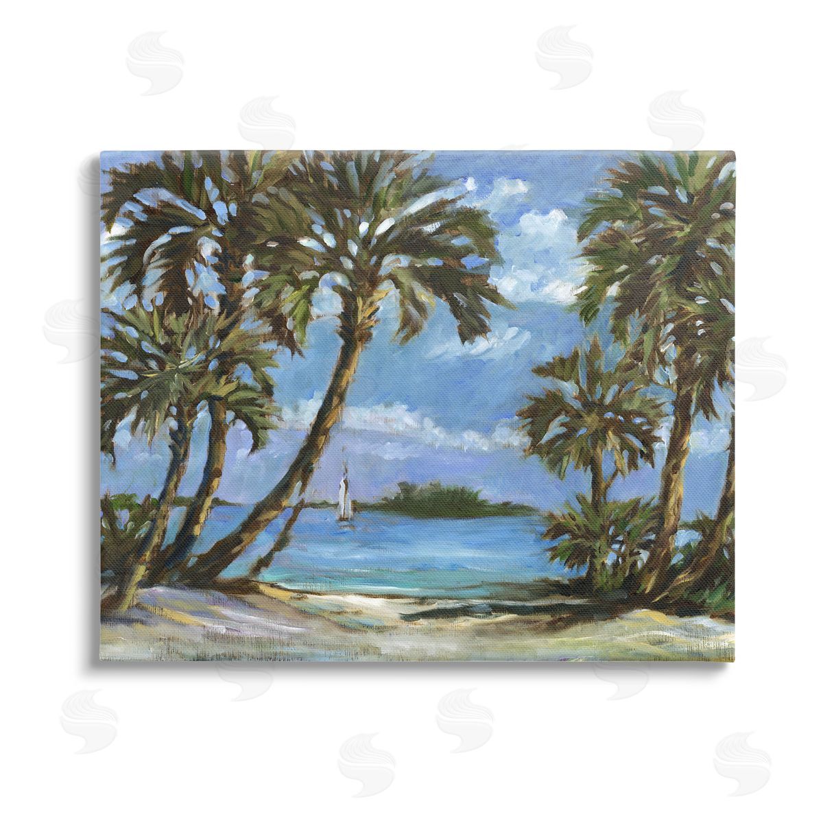 Paul Brent Summer Palms Landscape Canvas Wall Art Print