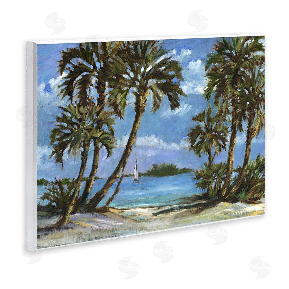 Paul Brent Summer Palms Landscape Wooden Wall Plaque Art Print