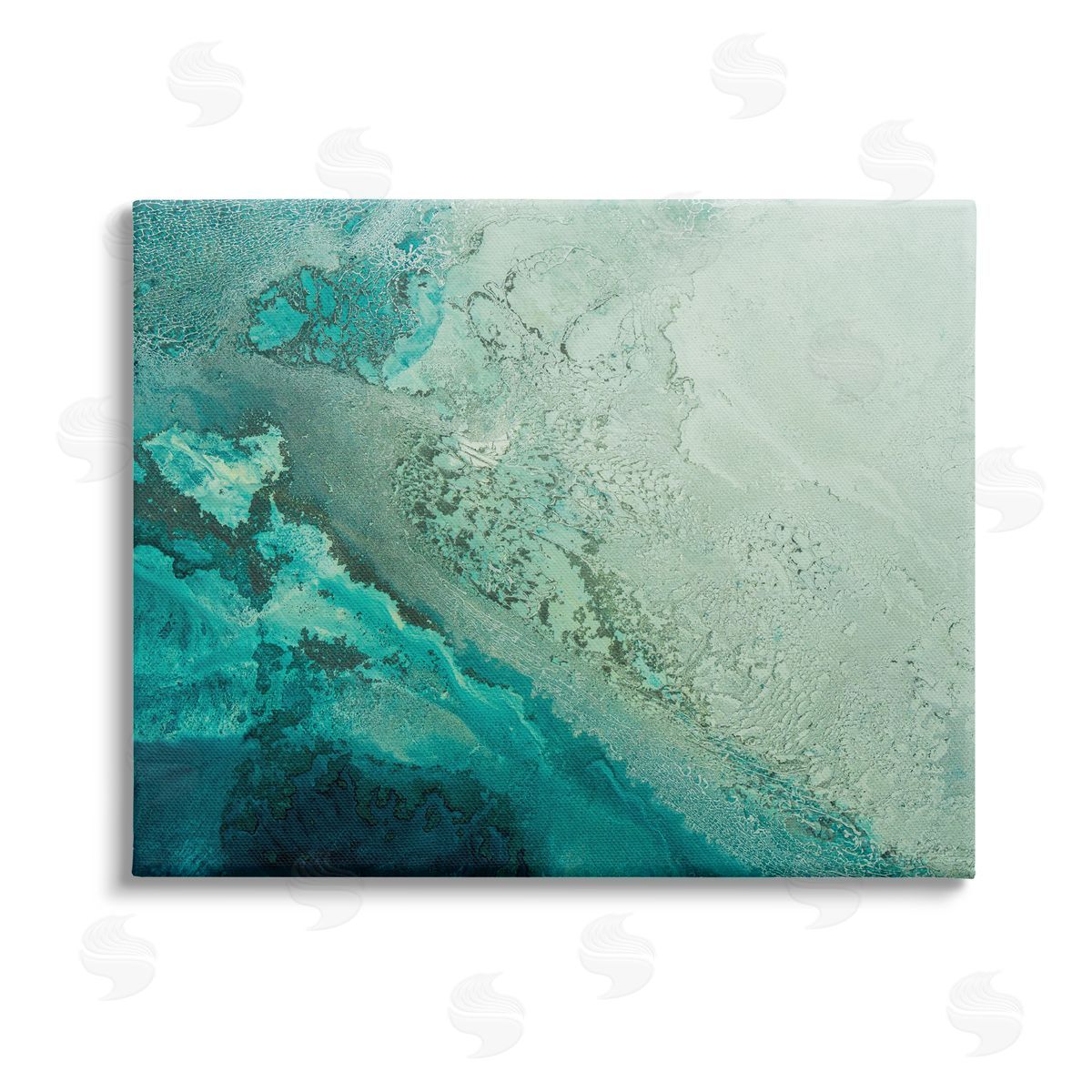 Petra Meikle de Vlas Aerial View Tide Pool Canvas Wall Art Print