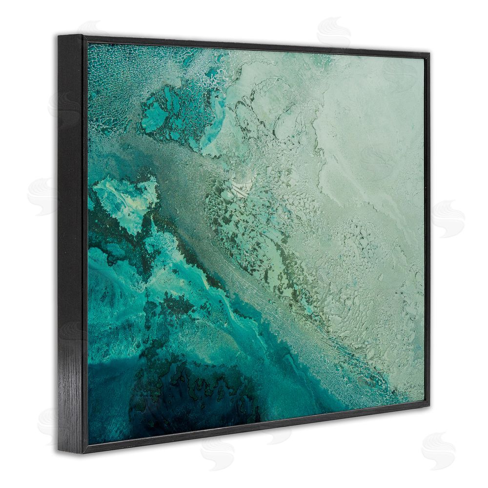 Petra Meikle de Vlas Aerial View Tide Pool Black Framed Giclee Wall Art Print