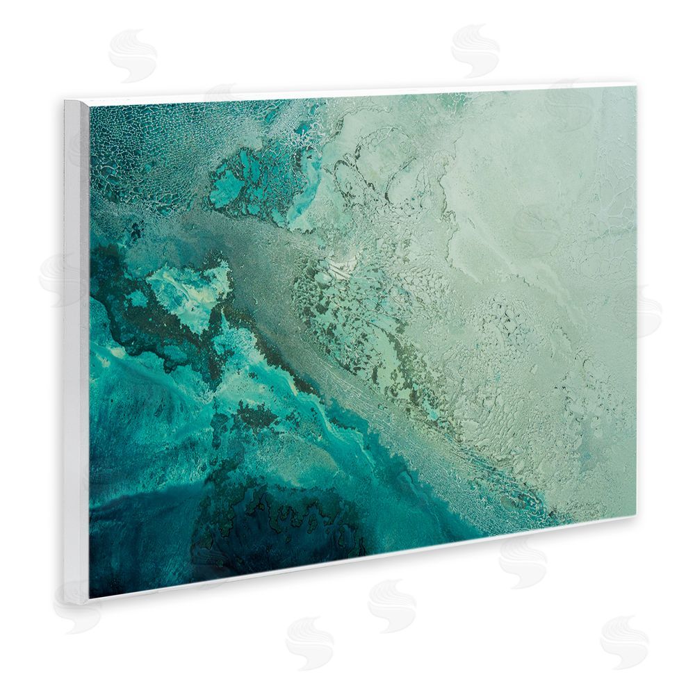 Petra Meikle de Vlas Aerial View Tide Pool Wooden Wall Plaque Art Print