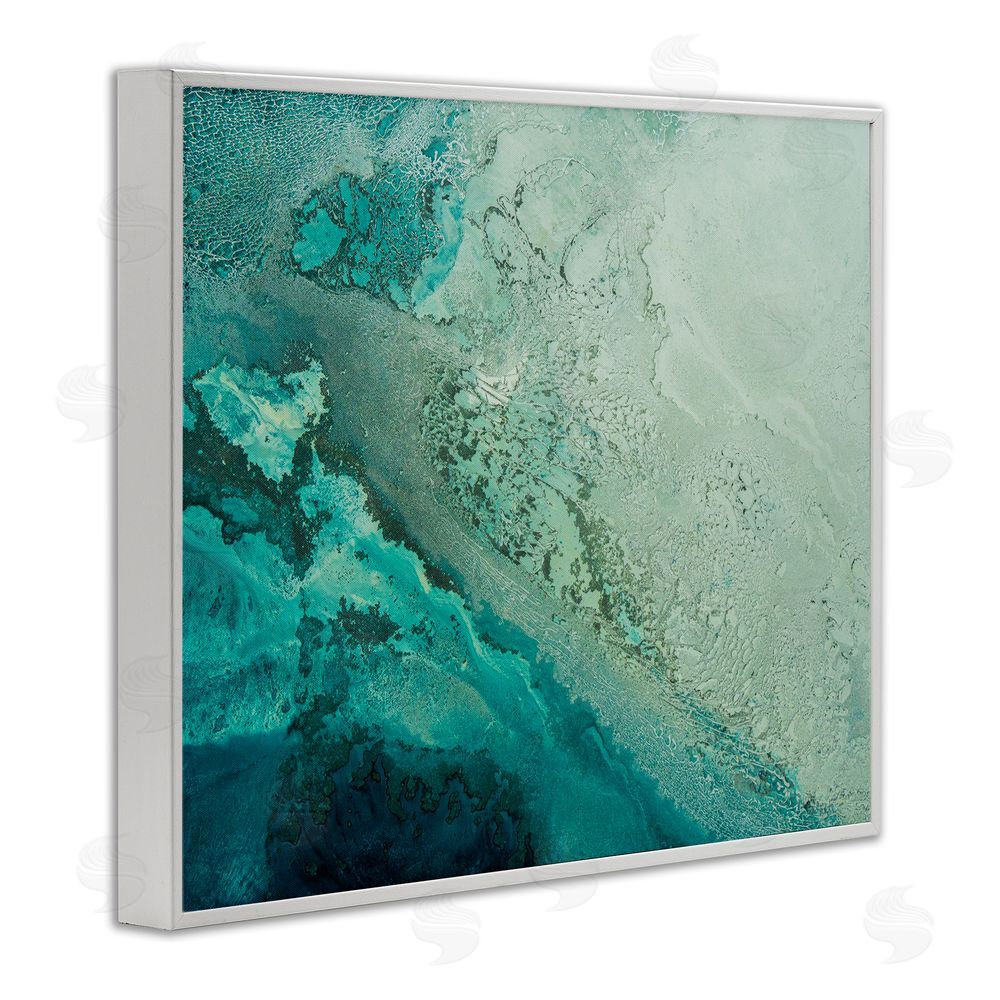 Petra Meikle de Vlas Aerial View Tide Pool White Framed Giclee Wall Art Print