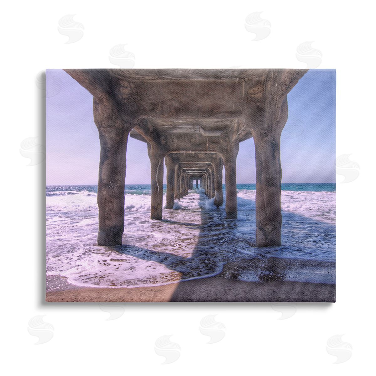 Jeff Poe Photography Waves Under Dock Canvas Wall Art Print
