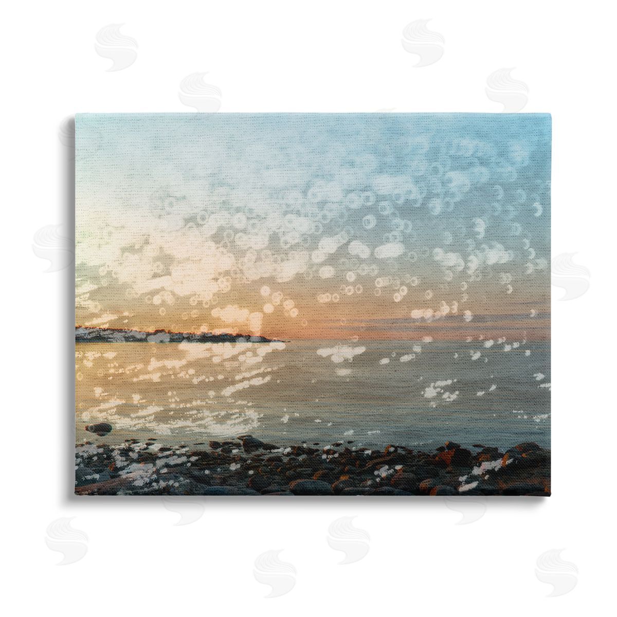 Stupell Studio Abstract Beach Splash Canvas Wall Art Print