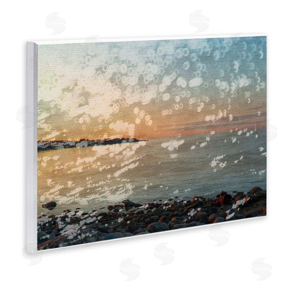 Stupell Studio Abstract Beach Splash Wooden Wall Plaque Art Print