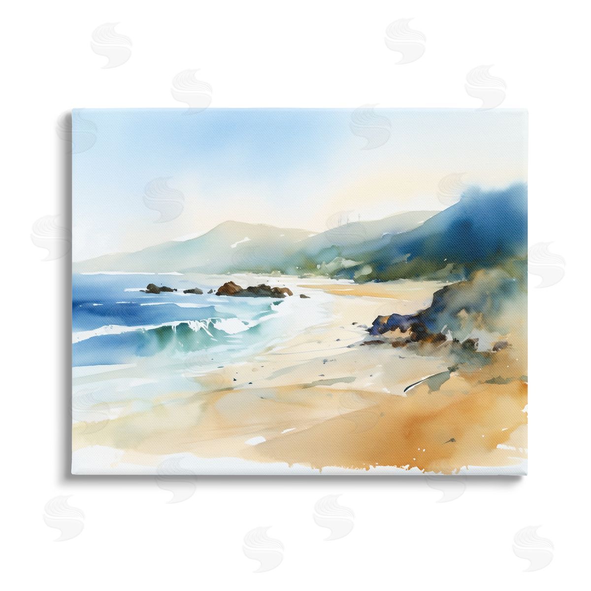Ray Powers Abstract Beach Scenery Canvas Wall Art Print