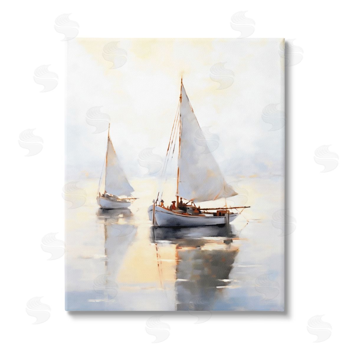 Ray Powers Soft Sailboats Landscape Canvas Wall Art Print