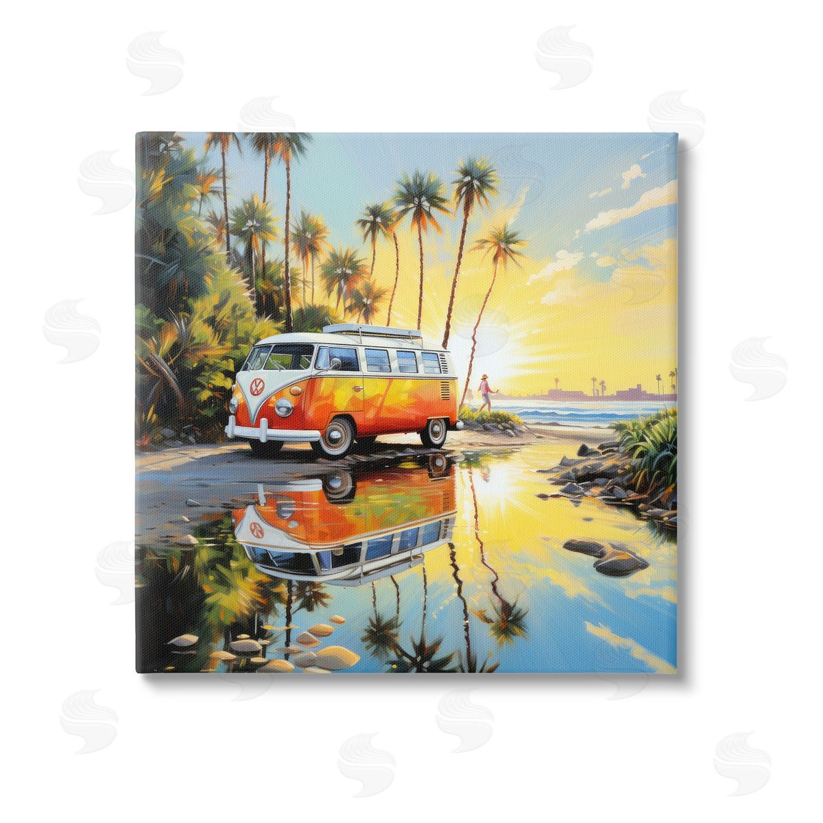 Ray Powers Tropical Summer Van Canvas Wall Art