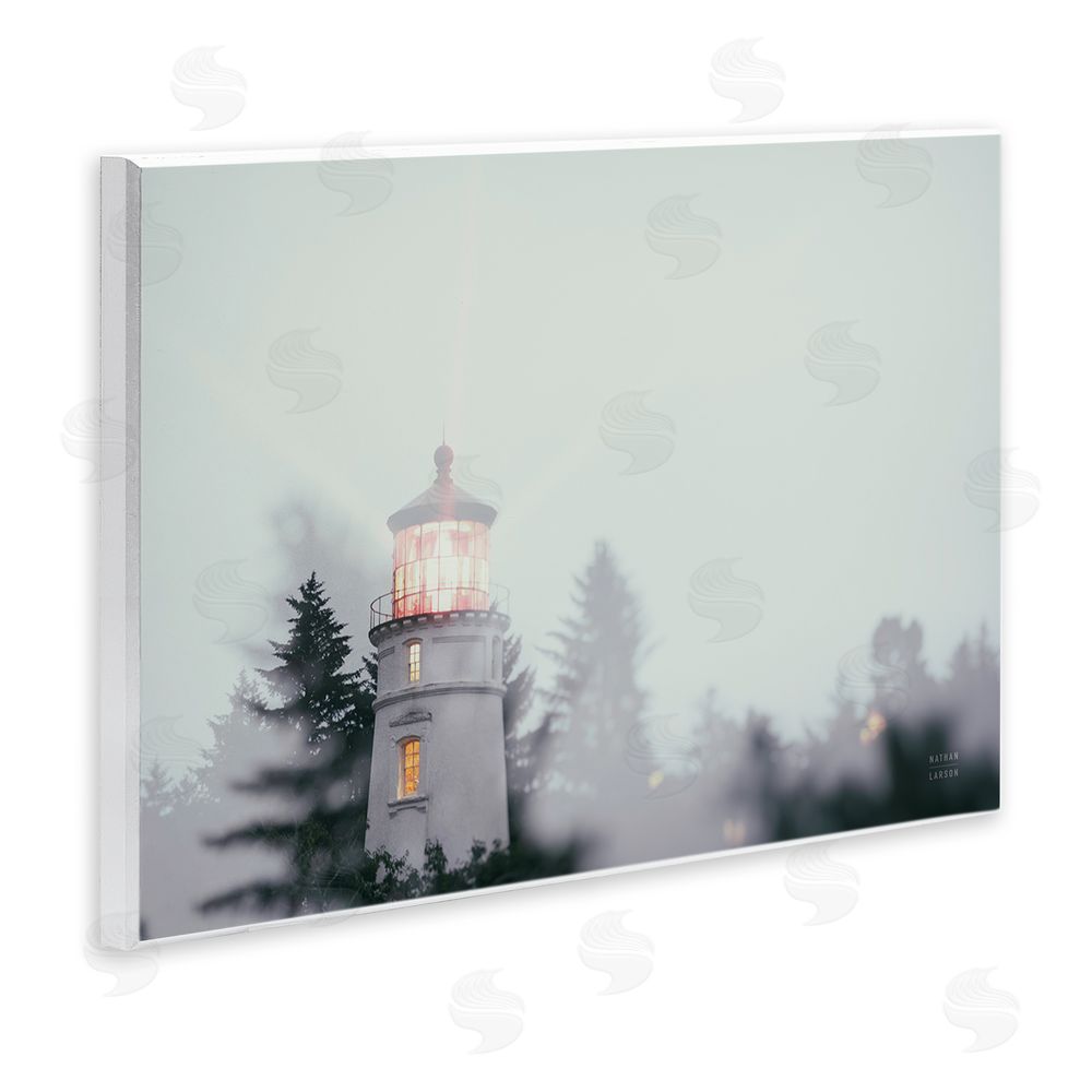 Nathan Larson Oregon Coast Lighthouse Wooden Wall Plaque Art Print