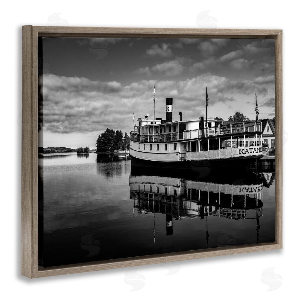 Daniel Sproul Ferry Port Photography Brown Floating Frame Canvas Wall Art Print