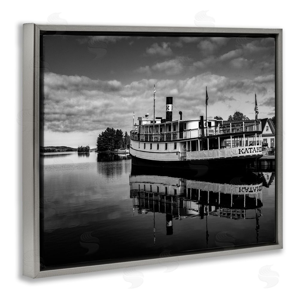 Daniel Sproul Ferry Port Photography Gray Floating Frame Canvas Wall Art Print