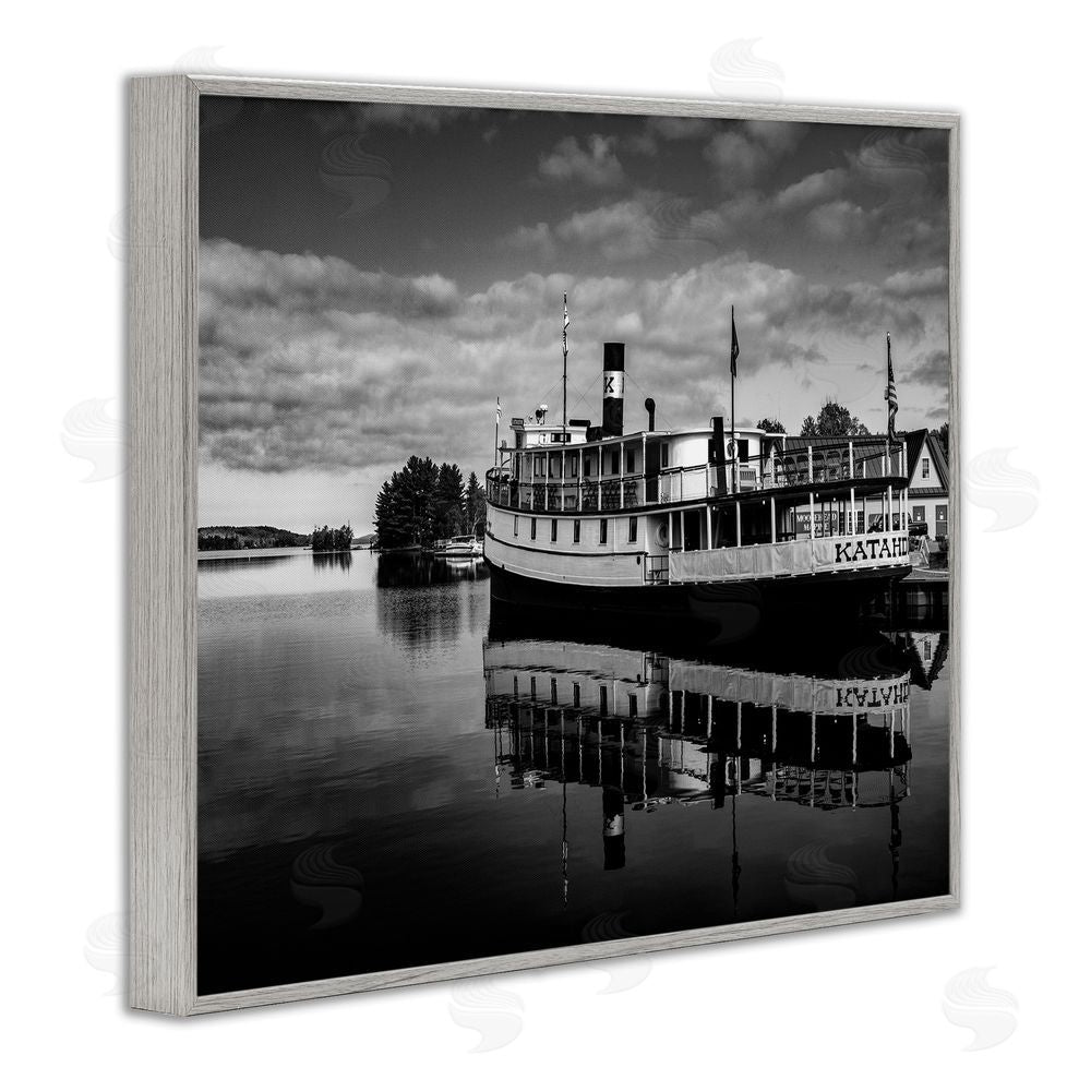 Daniel Sproul Ferry Port Photography Gray Framed Giclee Wall Art Print