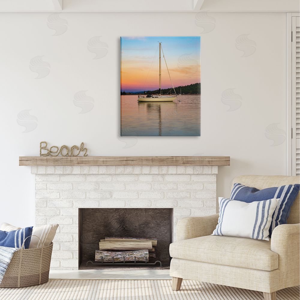 Daniel Sproul Sunset Boat Photography Canvas Wall Art Print in Room