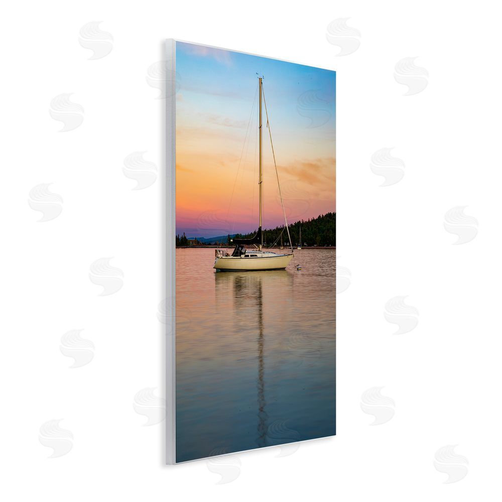 Daniel Sproul Sunset Boat Photography Wooden Wall Plaque Art Print