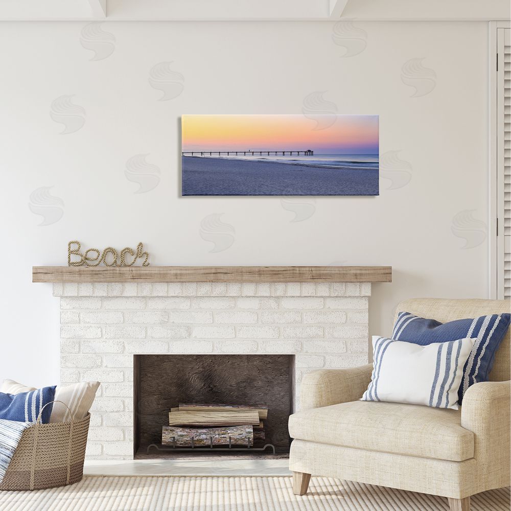 Daniel Sproul Sunrise Beach Shore Canvas Wall Art Print in Room