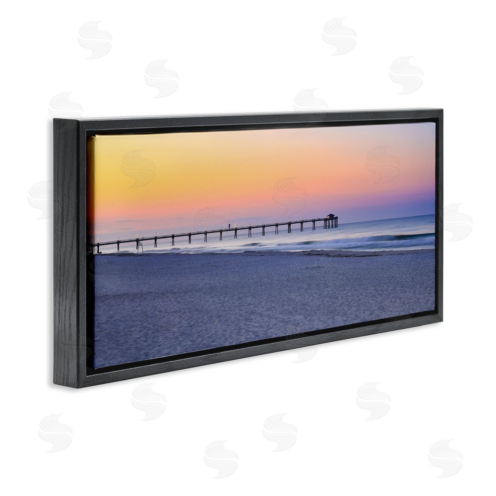 Daniel Sproul Sunrise Beach Shore Black Floating Frame Canvas Wall Art Print