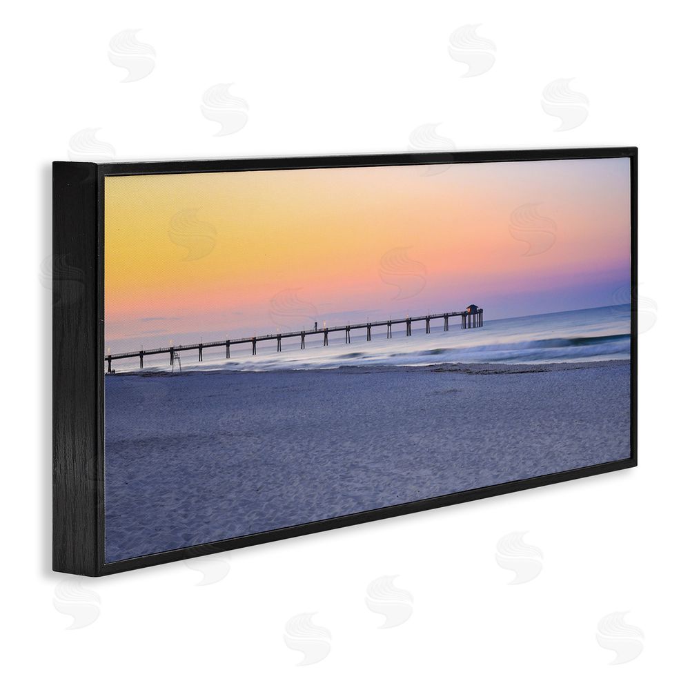 Daniel Sproul Sunrise Beach Shore Black Framed Giclee Wall Art Print